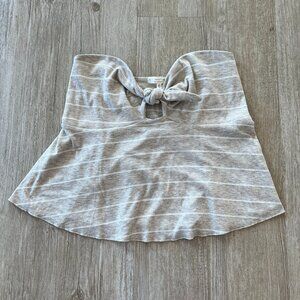 Womens Truly Madly Deeply Tan Strapless Top - L